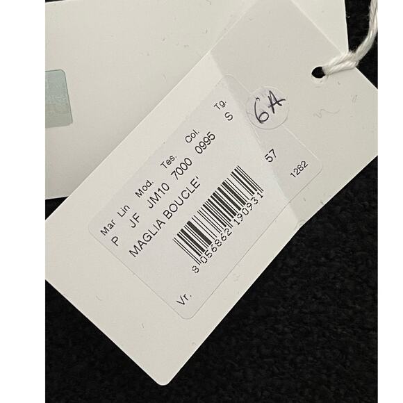 Patrizia Pepe Girls Black Maglia Boucle Long Sleeve Crew Neck Sweater Size S NWT - Picture 6 of 7